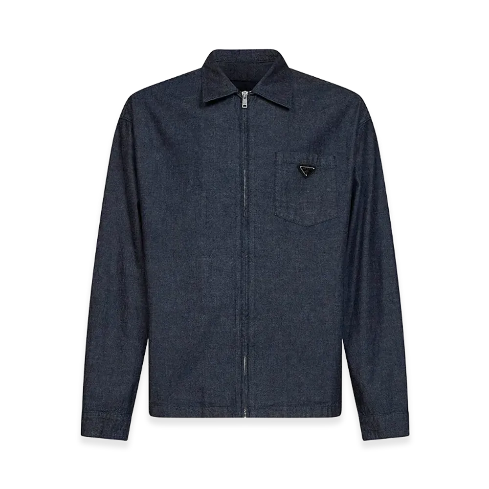 PRADA Chambray Shirt Jacket "Blue"