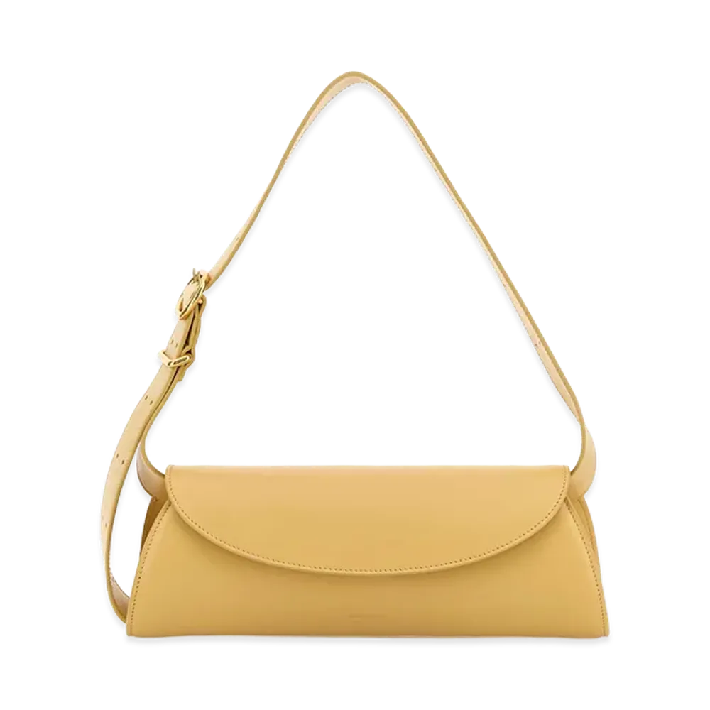 Jil Sander Women's Leather Small Cannolo Shoulder Bag "Yellow"