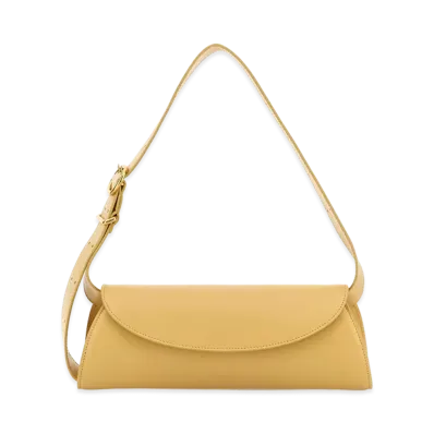 Jil Sander Women's Leather Small Cannolo Shoulder Bag "Yellow"