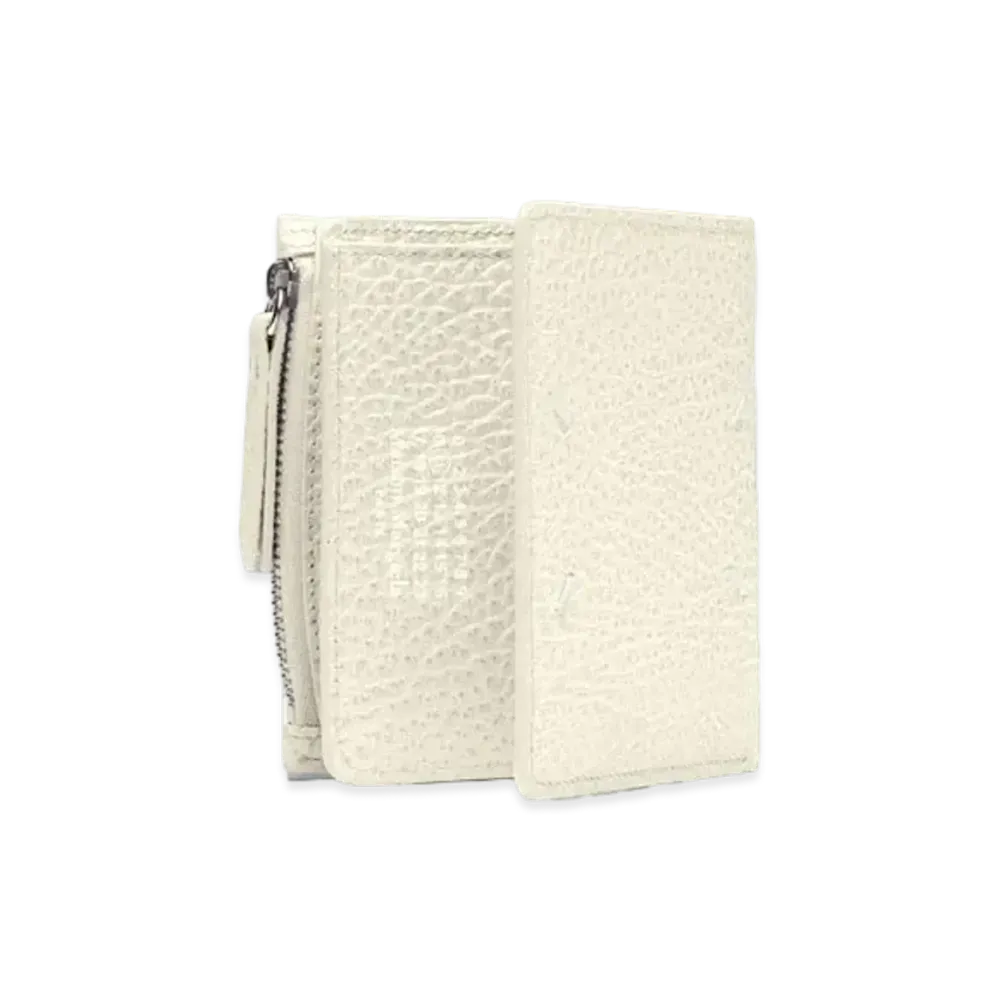 Maison Margiela Leather Flap Wallet "Greige"