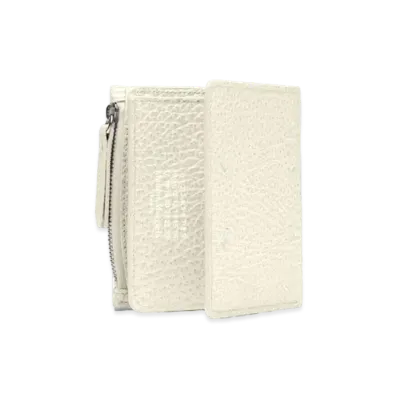 Maison Margiela Leather Flap Wallet "Greige"