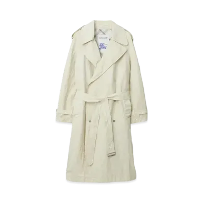 Burberry Men's Long Nylon Trench Coat "Soap"