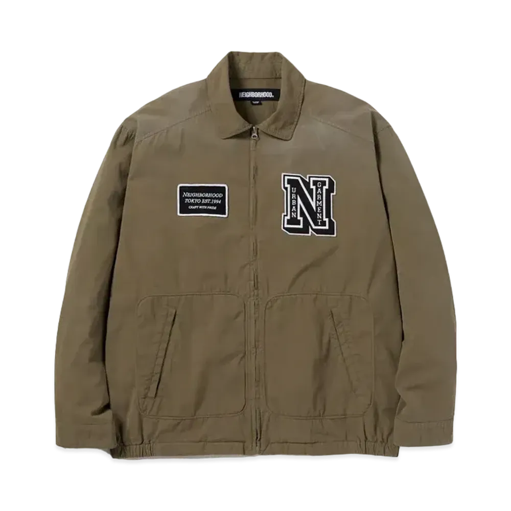 NEIGHBORHOOD Washed Zip Work Jacket "Olive Drab"
