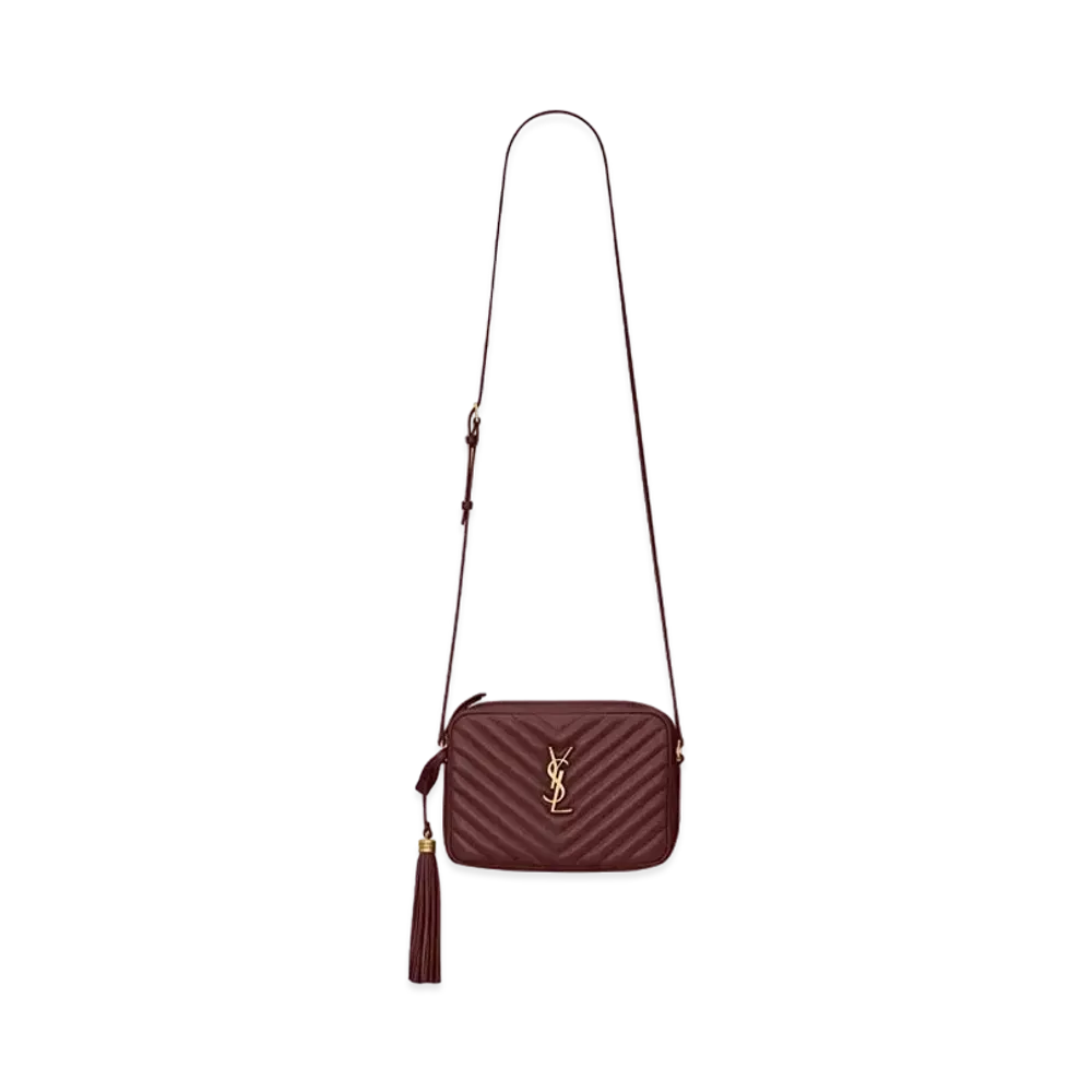 Saint Laurent Lou Camera Bag In Quilted Leather "Rouge Legion"