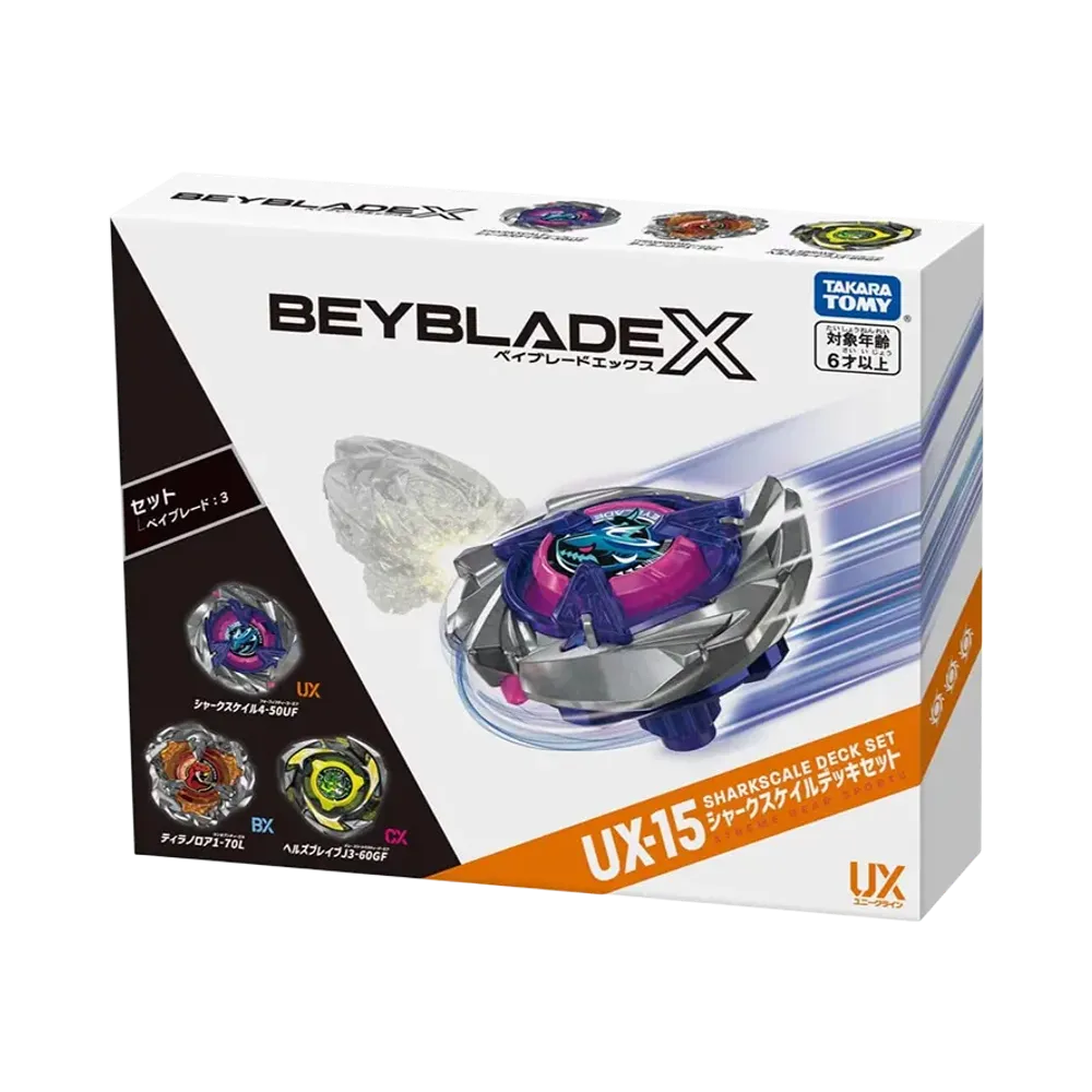 TAKARA TOMY "BEYBLADE X" UX-15 Sharkscale Deck Set