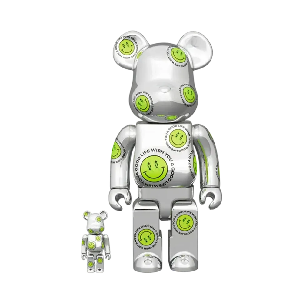 MEDICOM TOY "BEARBRICK" WISH YOU A GOOD LIFE NICKTHEREAL 100% & 400%