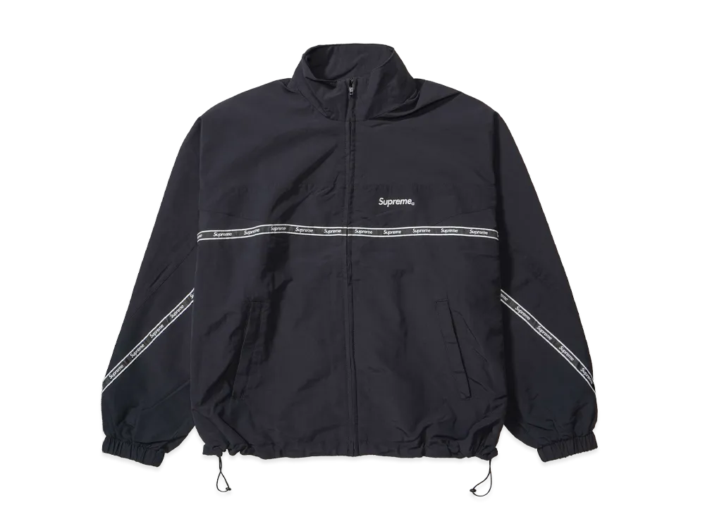 Supreme Logo Taping Track Jacket "Black"
