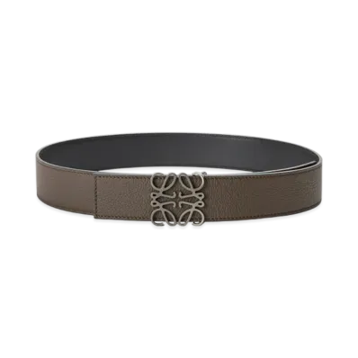 LOEWE Reversible Anagram Belt "Tundra/Black/Pewter"