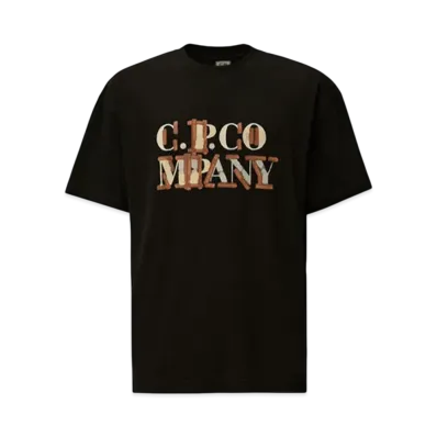 C.P. Company 30/1 Jersey Blurred Logo T-Shirt "Black"