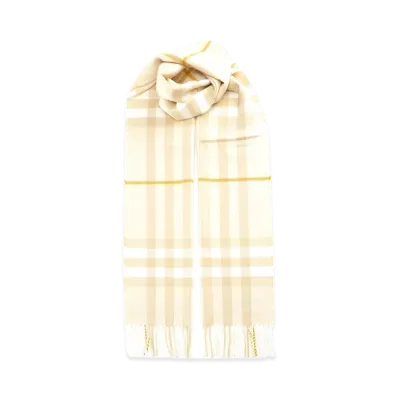 Burberry Embroidered Cashmere Scarf "Checked"