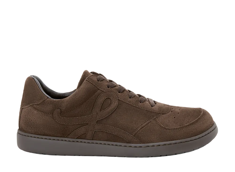 LOEWE Jambo Sneaker in Calfskin Suede "Dark Brown"