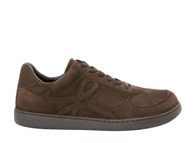 LOEWE Jambo Sneaker in Calfskin Suede "Dark Brown"
