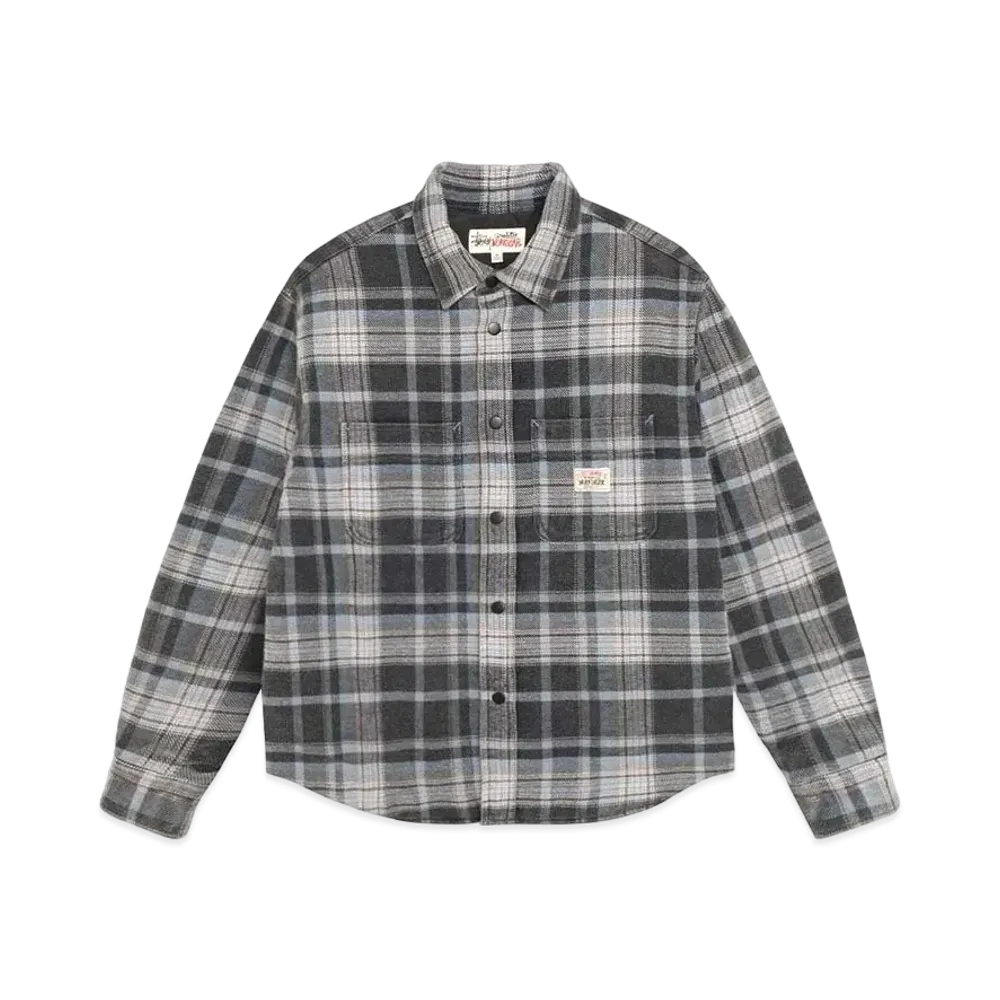 Stussy Heavy Washed Plaid Shirt "Blue" (FA24)