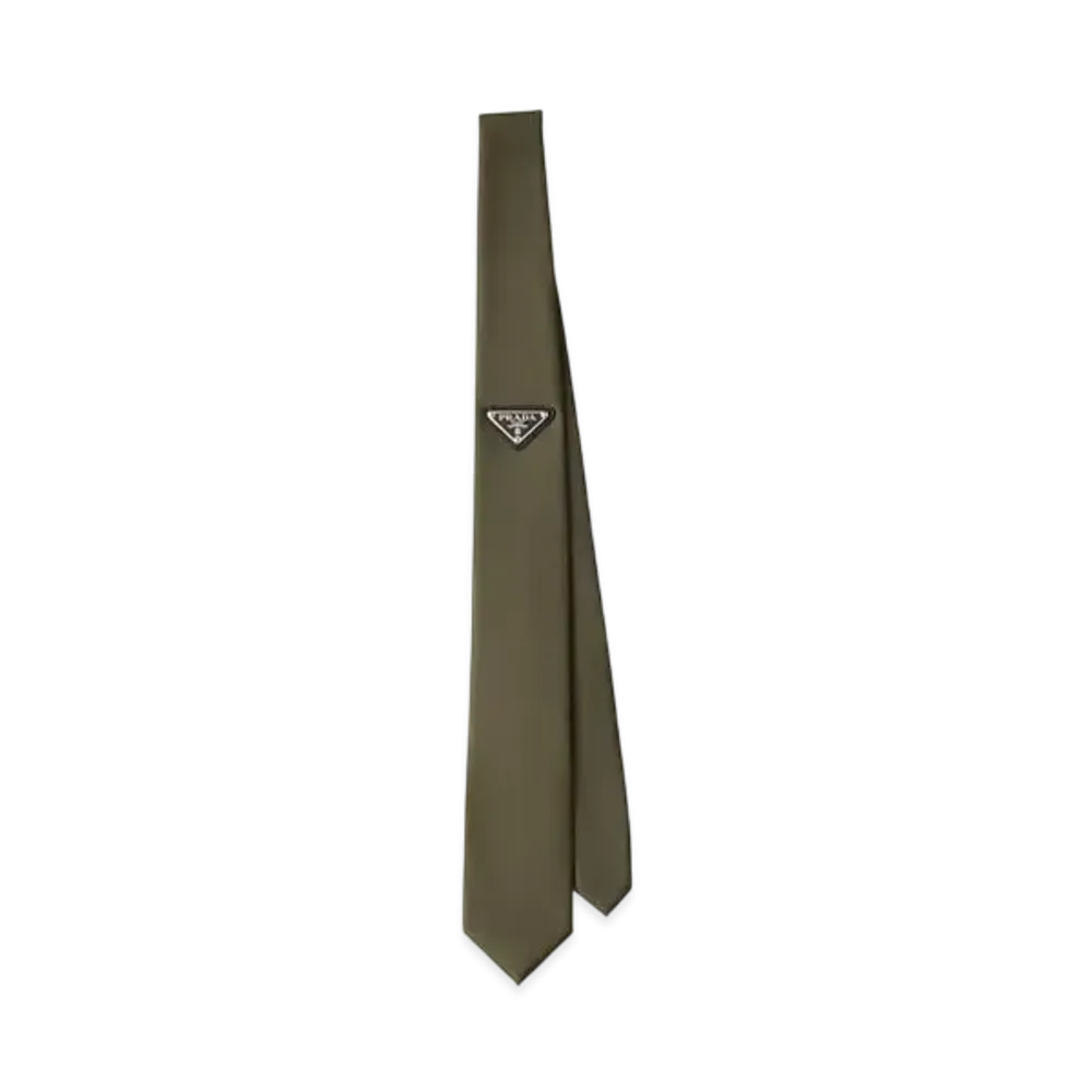 PRADA Re-Nylon Gabardine Tie "Khaki"