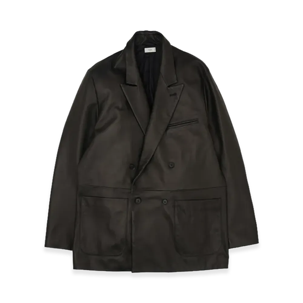 YOKE Sheep Leather Double Brested Bleazer "Black"