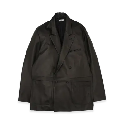 YOKE Sheep Leather Double Brested Bleazer "Black"