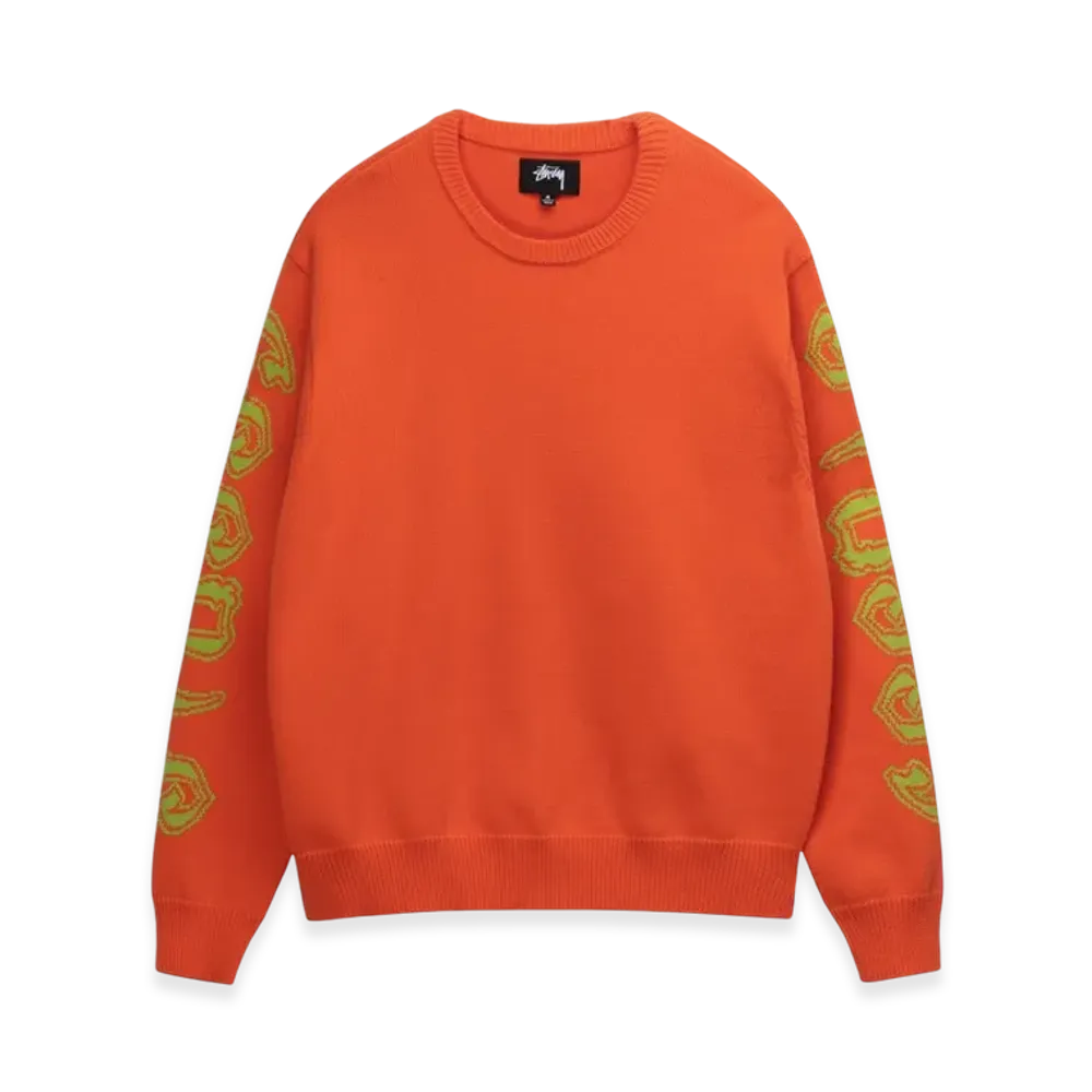Stussy Sleeve Logo Sweater "Orange"