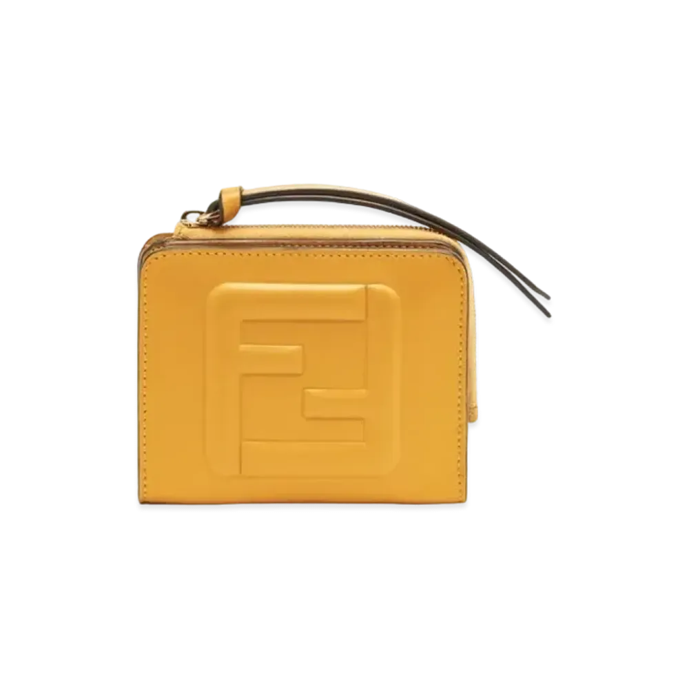 FENDI FF Cube Wallet Leather "Yellow"