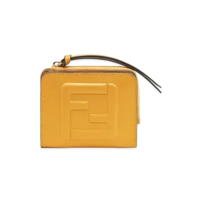 FENDI FF Cube Wallet Leather "Yellow"