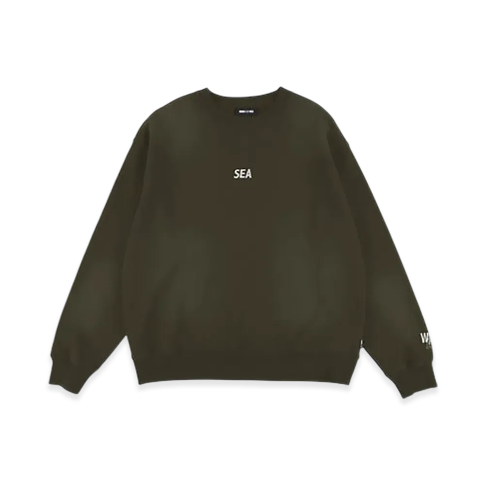 WIND AND SEA Sulfur Dyeing Logo Crewneck Sweatshirt "Brown"