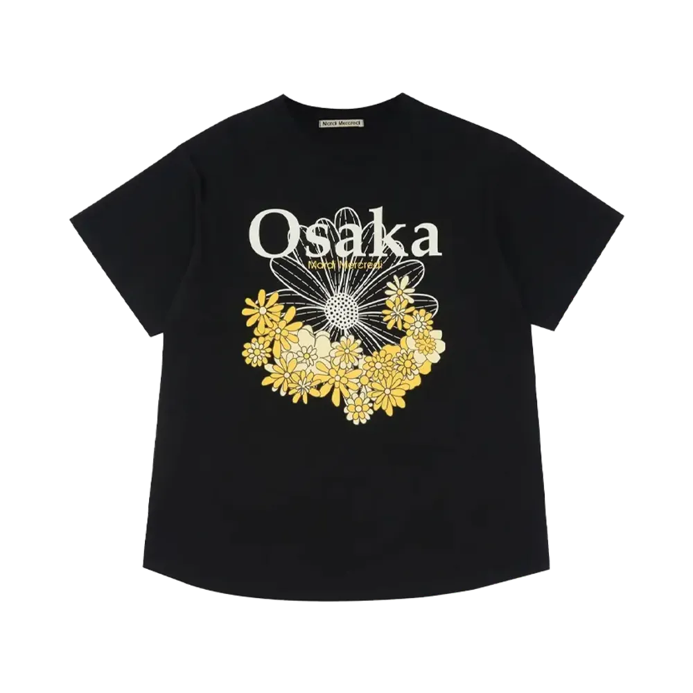 Mardi Mercredi Tshirt Flower Osaka New Blossom "Black"