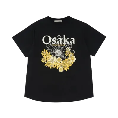 Mardi Mercredi Tshirt Flower Osaka New Blossom "Black"