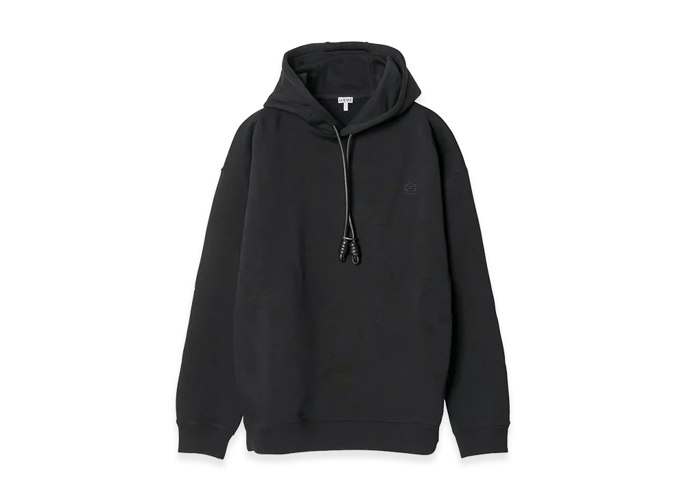 LOEWE Men's Relaxed Fit Hoodie in Cotton "Black"