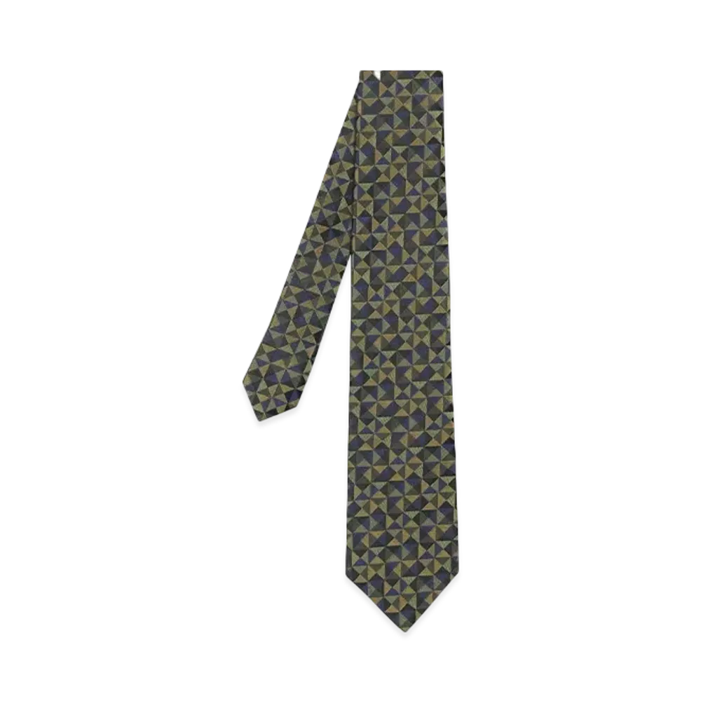Paul Smith Geometric Pattern Tie "Green"