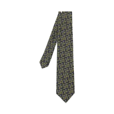 Paul Smith Geometric Pattern Tie "Green"