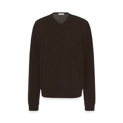 The Row Rod Cashmere Top "Brown Melange"