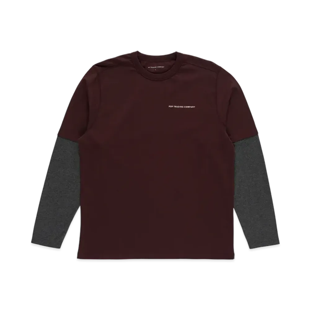 POP TRADING COMPANY Logo Sleeve T-Shirt "Charcoal"