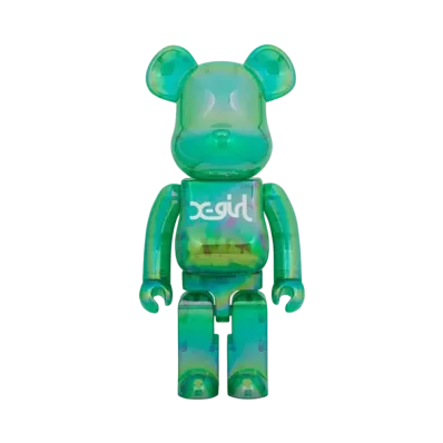 Bearbrick X-Girl Clear Green Ver. 1000%