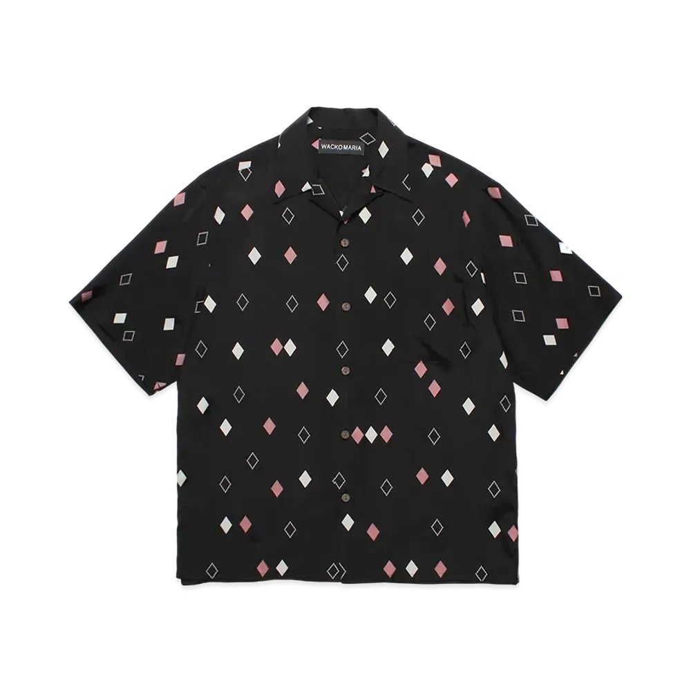WACKO MARIA Diamond Hawaiian Shirt "Black"