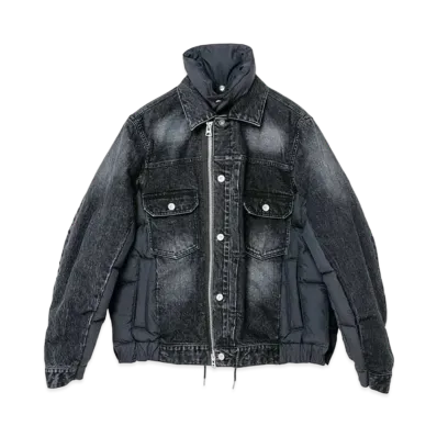 sacai Denim x Rip Stop Puffer Blouson "Black"