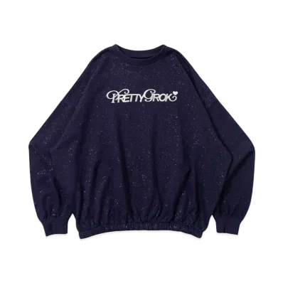 HTH glitter sweat "BLACK"