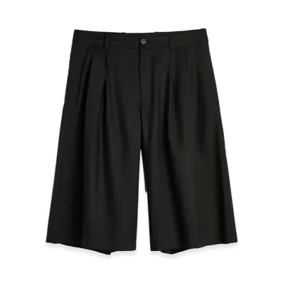 OUR LEGACY Split Shorts "Void Black Veil Wool"