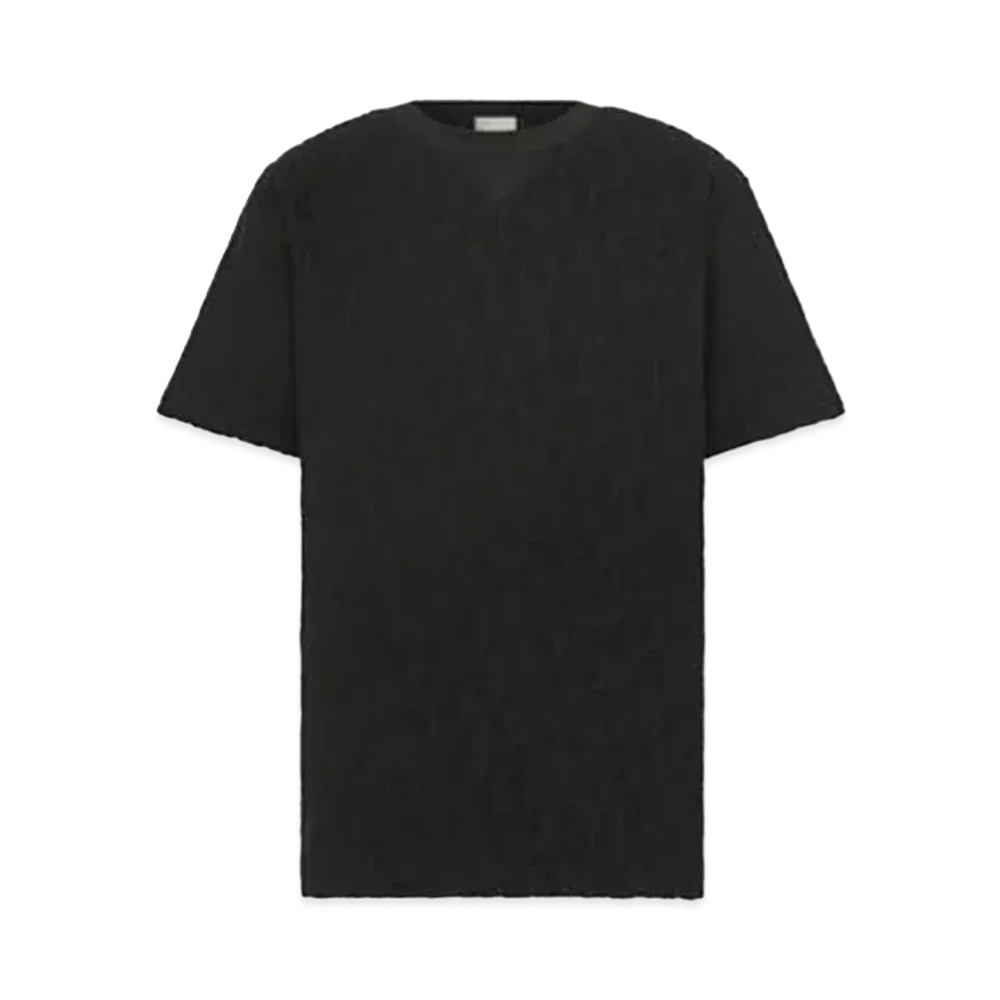 Dior Oblique Relaxed-Fit T-Shirt Terry Cotton Jacquard "Black"