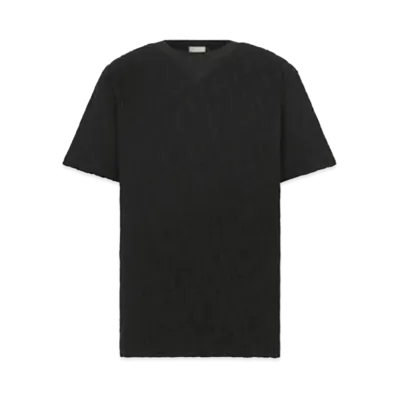 Dior Oblique Relaxed-Fit T-Shirt Terry Cotton Jacquard "Black"