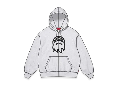 Supreme x Spitfire Zip Up Hooded Sweatshirt "Ash Grey"