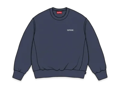Supreme Washed Crewneck "Navy"