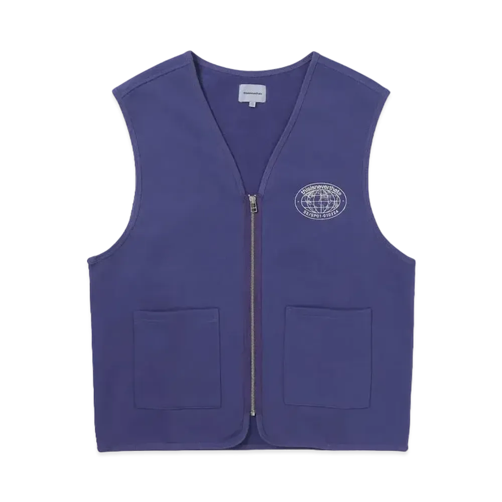 thisisneverthat Zip Sweat Vest "Purple Blue"