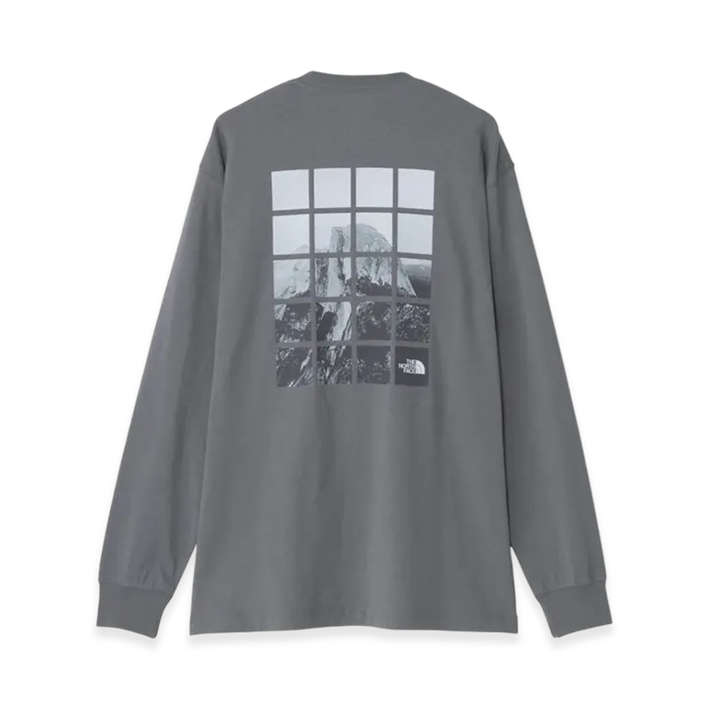 The North Faca Long Sleeve Half Dome Window Tee "Smoked Pearl"
