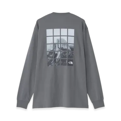 The North Faca Long Sleeve Half Dome Window Tee "Smoked Pearl"