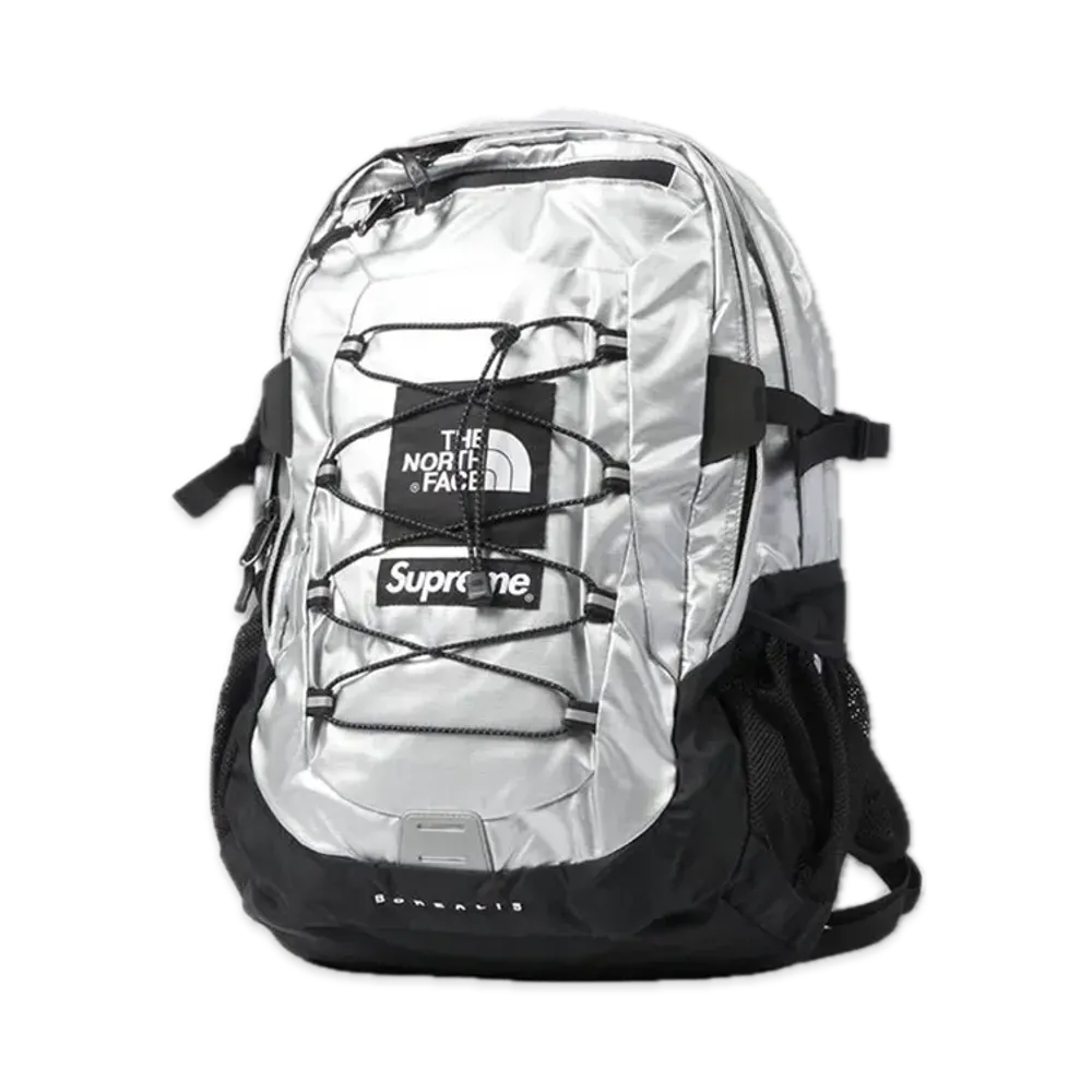 Supreme x The North Face Metallic Borealis Backpack "Silver"