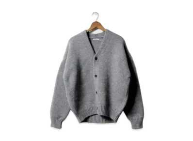AURALEE Super Milled Knit Big Cardigan "Gray"