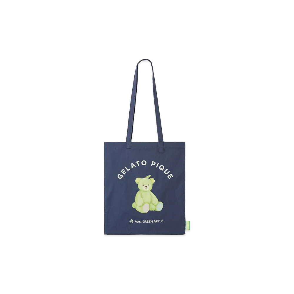GELATO PIQUE x Mrs. GREEN APPLE One Point Tote Bag "Navy"