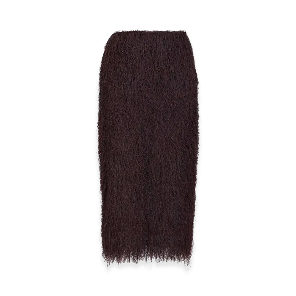 DRIES VAN NOTEN Women's Sokna Skirt with Fringe "Violet"