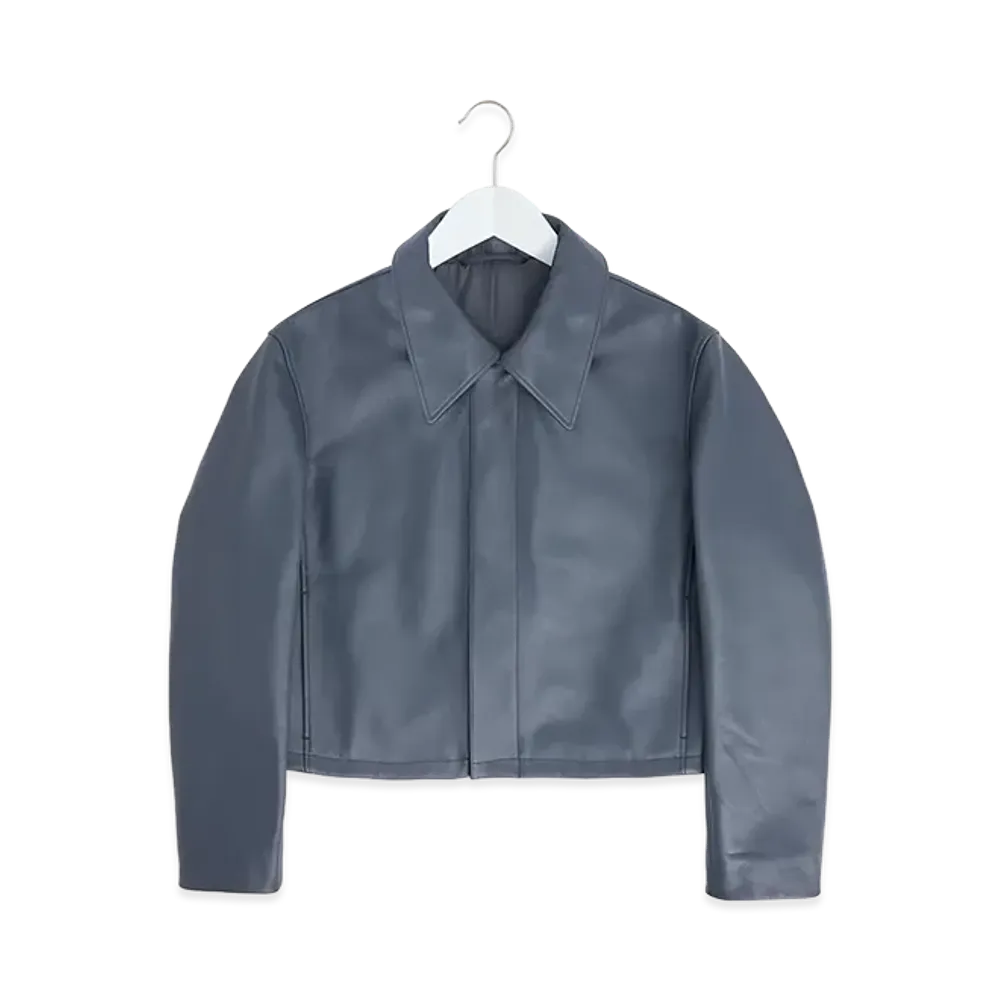 LEMAIRE Women's Box Cropped Jacket "Steel Blue"