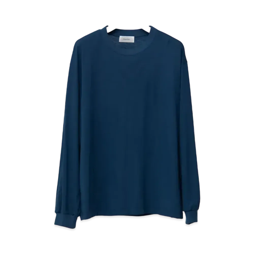 Ernie Palo Washable Wool Crew neck L/S Tee "Blue"