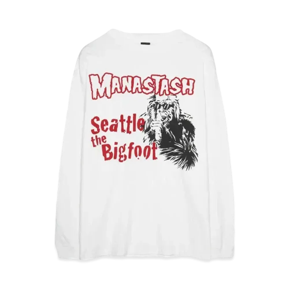 MANASTASH PUMICE L/S TEE BIGFOOT "WHITE"